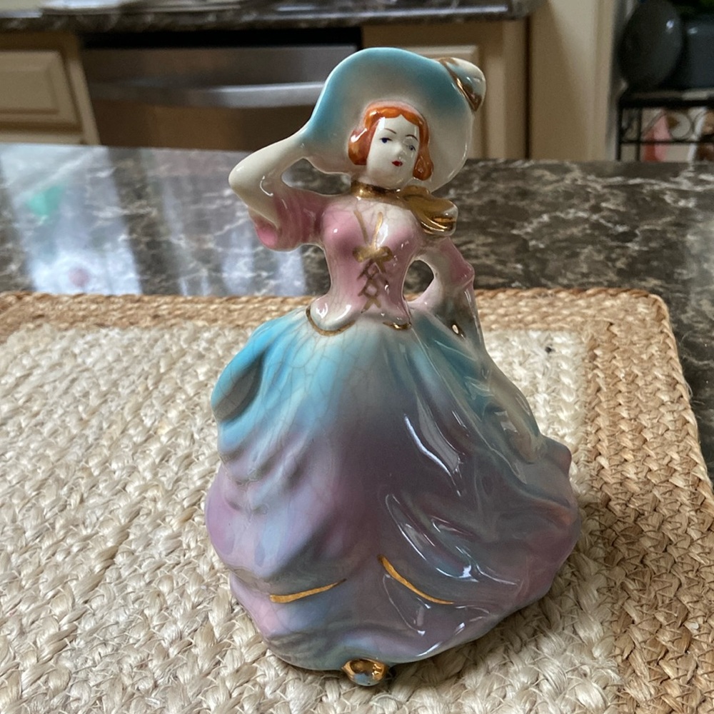 Vintage planter Victorian lady